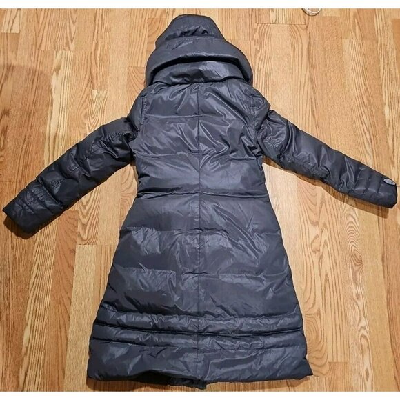 SOIA & KYO Grey Brushed Down Puffer Long Coat Jacket Sz XS EUC - Picture 2 of 13